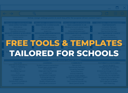 FREE TOOLS & TEMPLATES TAILORED FOR SCHOOLS